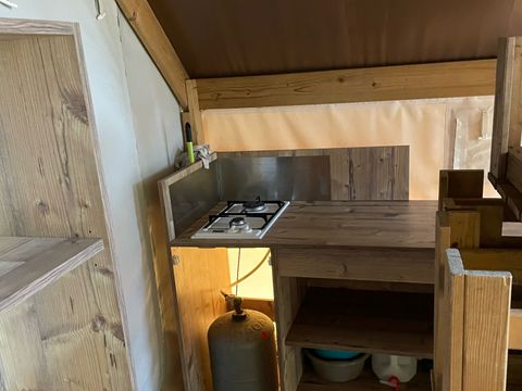 CANVAS AND WOOD TENT 5 people - Eco Lodge Tent 3 Rooms 5 People Without Sanitary Facilities