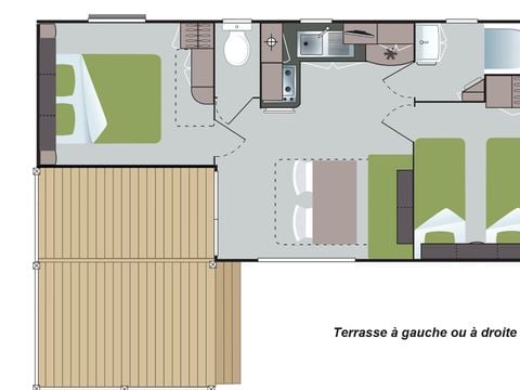 MOBILE HOME 6 people - Comfort (camping side)