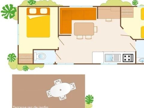 MOBILE HOME 6 people - Mobil-home | Classic | 2 Bedrooms | 4/6 Pers. | Single terrace | Air-con.