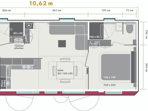 MOBILHOME 6 personnes - CONFORT+ 35M²