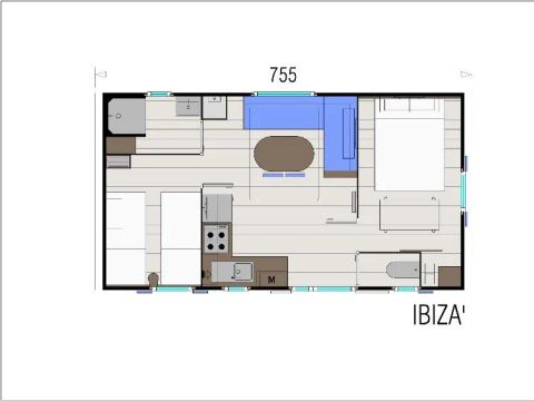 MOBILE HOME 4 people - COMFORT 27SQM