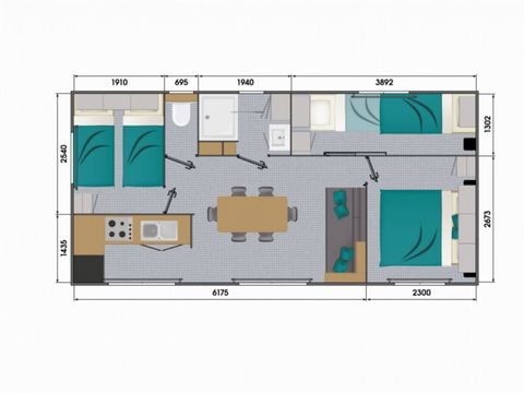 MOBILHOME 6 personnes - SUNELIA CONFORT MISTRAL