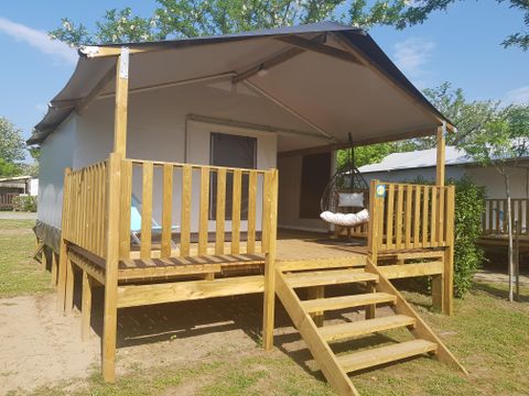 TENTE TOILE ET BOIS 5 personnes - Lodge Confort + 25m² 2 chambres