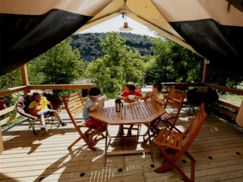 CANVAS AND WOOD TENT 5 people - Tent Lodge Victoria 2ch 5pers