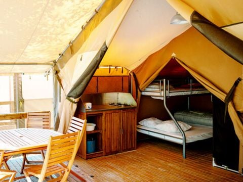 CANVAS AND WOOD TENT 5 people - Tent Lodge Victoria 2ch 5pers