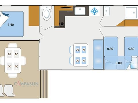 MOBILE HOME 5 people - Azur 5 - 26m² - 2 bedrooms