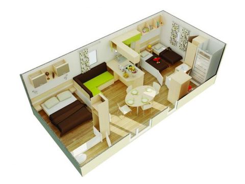 MOBILE HOME 4 people - MH2 FLORES 2 - 30 sqm