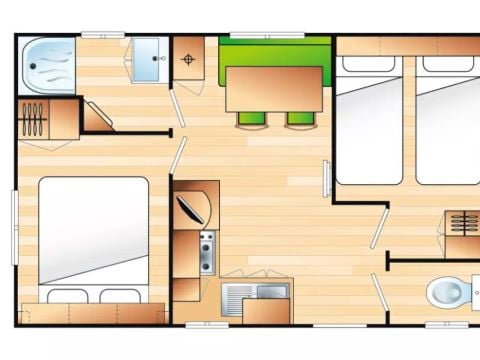 MOBILHOME 4 personnes - COCOON - TV