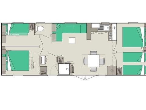 MOBILE HOME 8 people - Mobil-home Confort+ 8 people 4 bedrooms 37m² - mobile home for 8 people