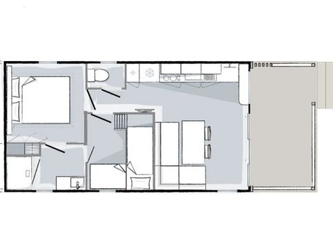 MOBILE HOME 4 people - Mobile-home Premium 4 persons 2 bedrooms 28m² - Mobile-home Premium 4 persons 2 bedrooms 28m² - Mobile-home Premium 4 persons