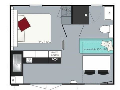 MOBILE HOME 4 people - Mobile-home Cocoon+ 4 people 1 bedroom 18m² - mobile home