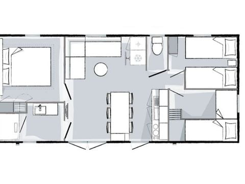 MOBILE HOME 6 people - Mobile-home Premium 6 persons 3 bedrooms 33m ².