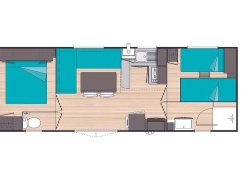 MOBILE HOME 6 people - Mobil-home Evasion+ 6 people 2 bedrooms 23m² - mobile home for 6 people