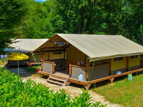 CANVAS AND WOOD TENT 5 people - Gourdon Lodge (without sanitary facilities)