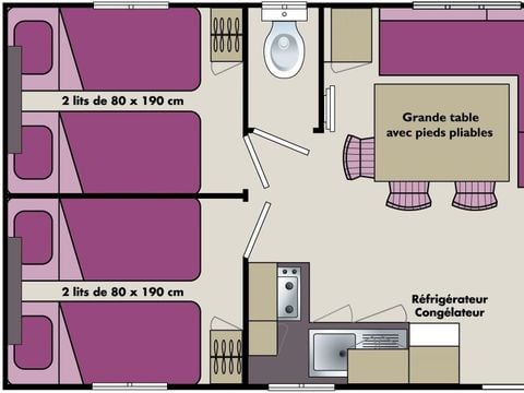 MOBILE HOME 6 people - Lounge Plus - 3 bedrooms