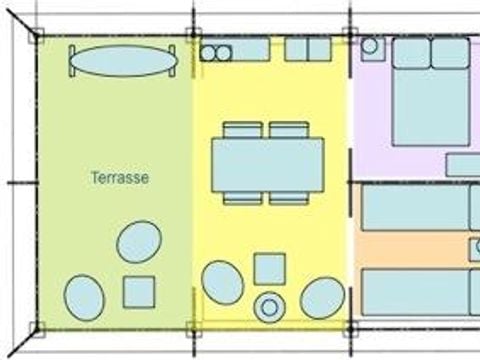 CANVAS BUNGALOW 5 people - FREEFLOWER ECO without sanitary facilities