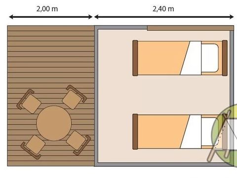 CANVAS BUNGALOW 2 people - Cyclotente 1 Room 2 Persons