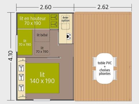 MOBILE HOME 4 people - Robinson cottage - Without sanitary facilities