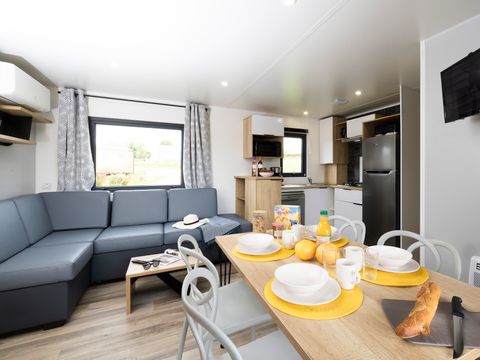 MOBILHOME 14 personnes - Cottage Premium "Route de la noix" 5 ch. - TV - CLIM - LV - 3 SDB