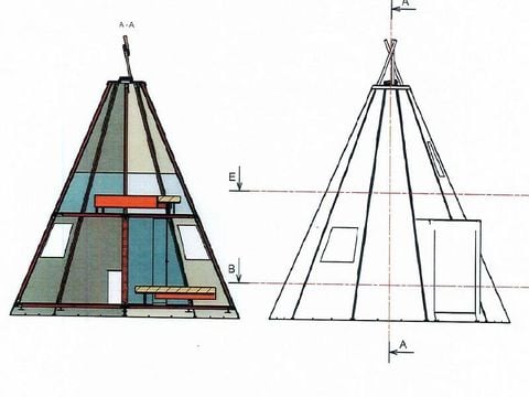 UNUSUAL ACCOMMODATION 5 people - TIPI HOME 3bed 5pers - without bathroom - 34m2