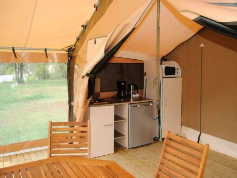 CANVAS AND WOOD TENT 5 people - Lodge Victoria 3 Rooms 5 People Without Sanitary