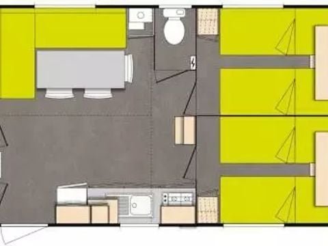 MOBILE HOME 4 people -  Eco 4 Rooms 6 People