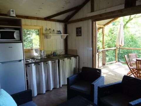 TENTE TOILE ET BOIS 5 personnes - Cabane Lodge Africa 3 Pièces 5 Personnes