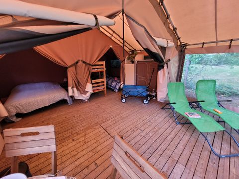 TENTE TOILE ET BOIS 4 personnes - Insolite - Tente Lodge 2 chambres - sans sanitaire -