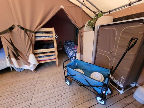 TENTE TOILE ET BOIS 4 personnes - Insolite - Tente Lodge 2 chambres - sans sanitaire -