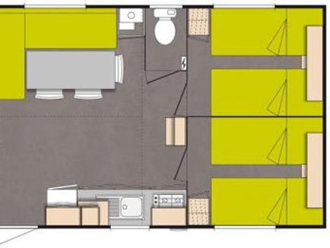 MOBILE HOME 6 people - Economical 3 bedroom mobile home -