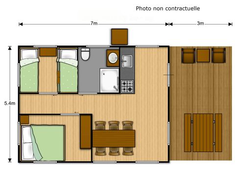 TENTE TOILE ET BOIS 4 personnes - Tente Lodge