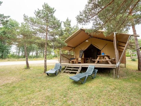 LODGE 6 personnes - Tente Ciela Nature Lodge - 2 chambres - Cuisine équipée – Salle de bain