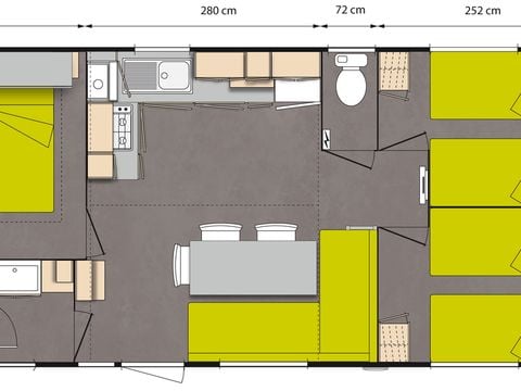 MOBILHOME 6 personnes - Mobil home Ciela Confort - 3 chambres