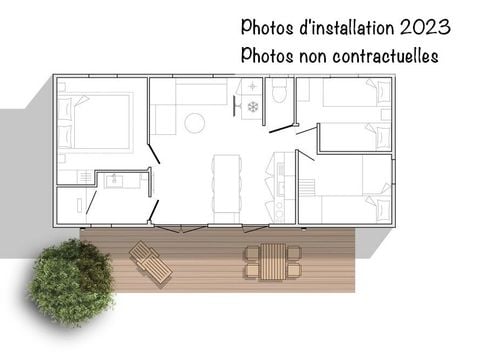 MOBILHOME 6 personnes - Mobil home Ciela Privilège - 3 chambres - barbecue