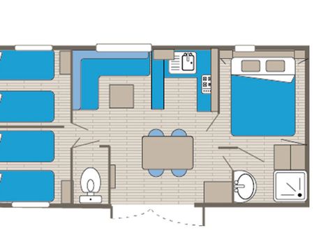 MOBILHOME 8 personnes - Gamme Confort - Octalia 6/8 pers