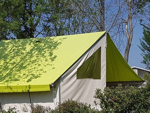 TENTE TOILE ET BOIS 4 personnes - Ecolodge SAHARI 17m² 2 chambres - sans sanitaires