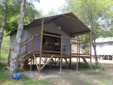 CANVAS AND WOOD TENT 4 people - Lodge Cabin on Stilts Standard