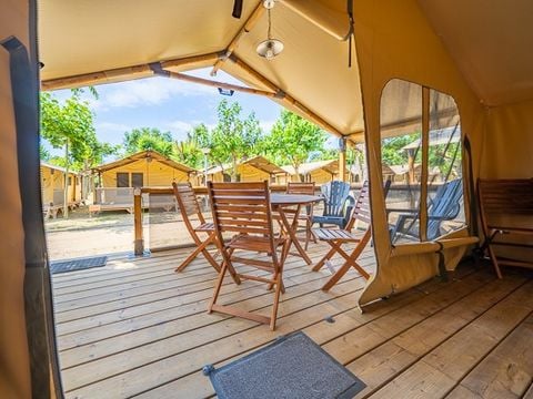 CANVAS AND WOOD TENT 5 people - Super Lodge Tent | 2 Bedrooms | 4/5 Pers. | No bathroom