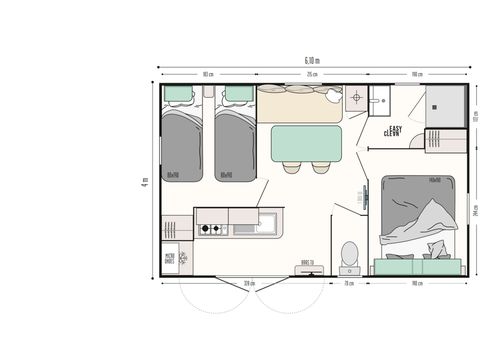 MOBILE HOME 4 people - Comfort - 2 bedrooms