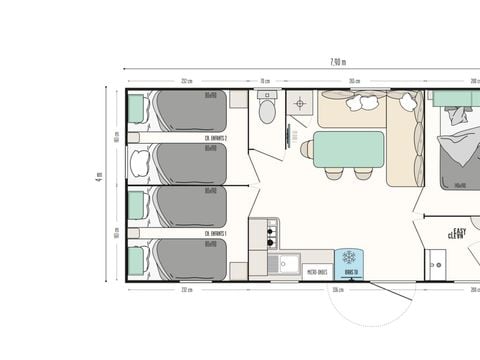 MOBILE HOME 6 people - Premium - 3 bedrooms