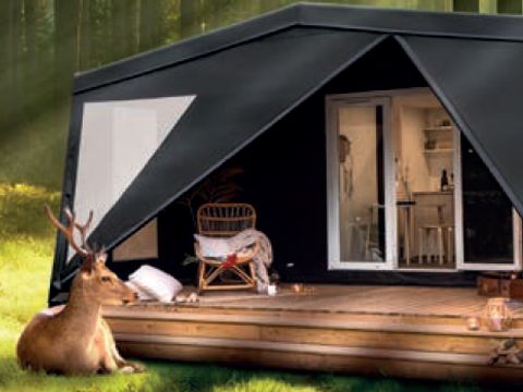 CANVAS AND WOOD TENT 4 people - Ecrin Cocoon Insolite 16m² (without sanitary facilities)