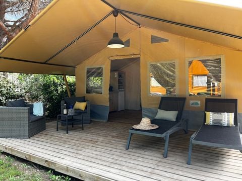 TENTE TOILE ET BOIS 5 personnes - Safari Lodge 37 m2