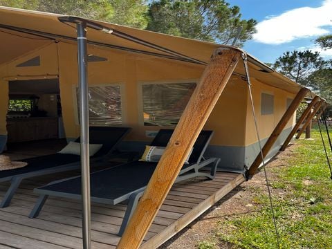 TENTE TOILE ET BOIS 5 personnes - Safari Lodge 37 m2