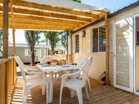 MOBILHOME 4 personnes - Mobil-home | Comfort | 2 Ch. | 4 Pers. | Terrasse surélevée | Clim.