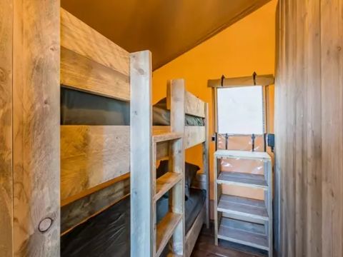 TENTE TOILE ET BOIS 4 personnes - Woody Lodge 3 Pièces 4 Personnes