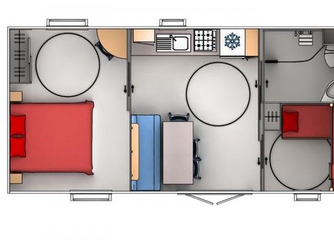 MOBILE HOME 4 people - CONFORT PMR + Clim, 2 bedrooms