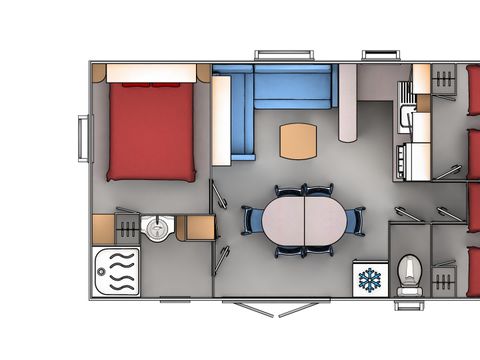 MOBILE HOME 6 people - CONFORT+, 3 bedrooms