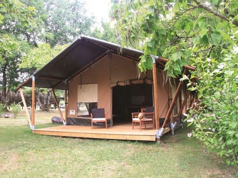 TENTE TOILE ET BOIS 5 personnes - Safari sans sanitaires