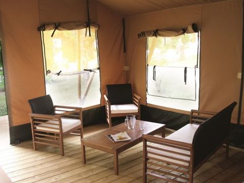 TENTE TOILE ET BOIS 5 personnes - Safari sans sanitaires