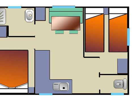 MOBILE HOME 4 people - Loisir Confort Mini 21m² (Leisure Comfort Mini 21m²)